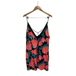 NWT Nasty Gal Pink Black Green Sequin Sleeveless Strappy Dress 3X